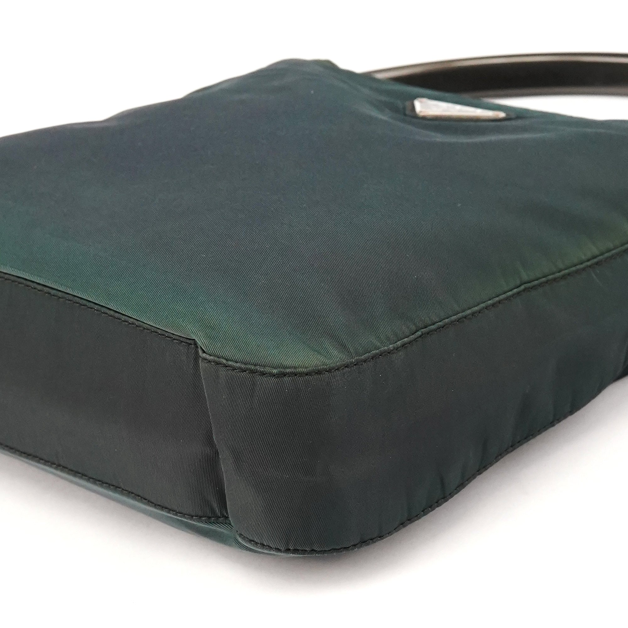 Prada B7514 Green Tessuto Grafite Metal Handle Mini Bag