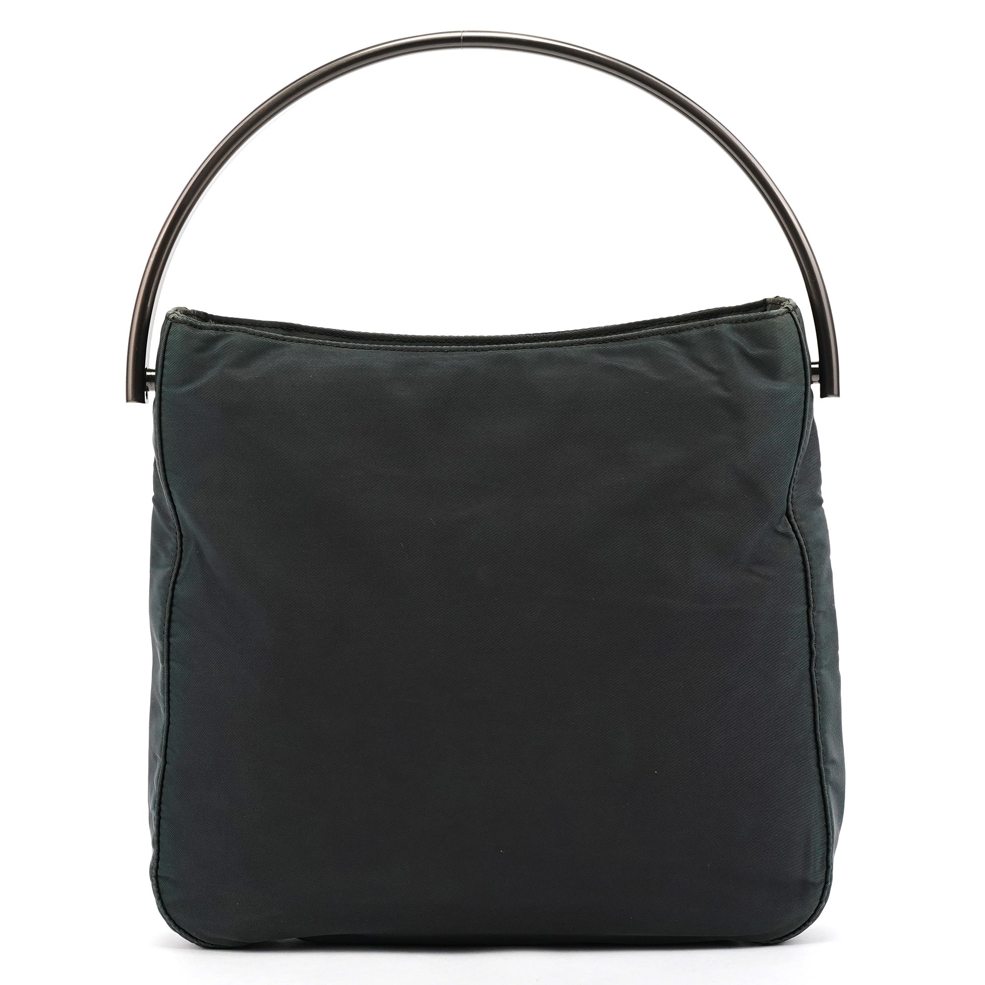 Prada B7514 Green Tessuto Grafite Metal Handle Mini Bag