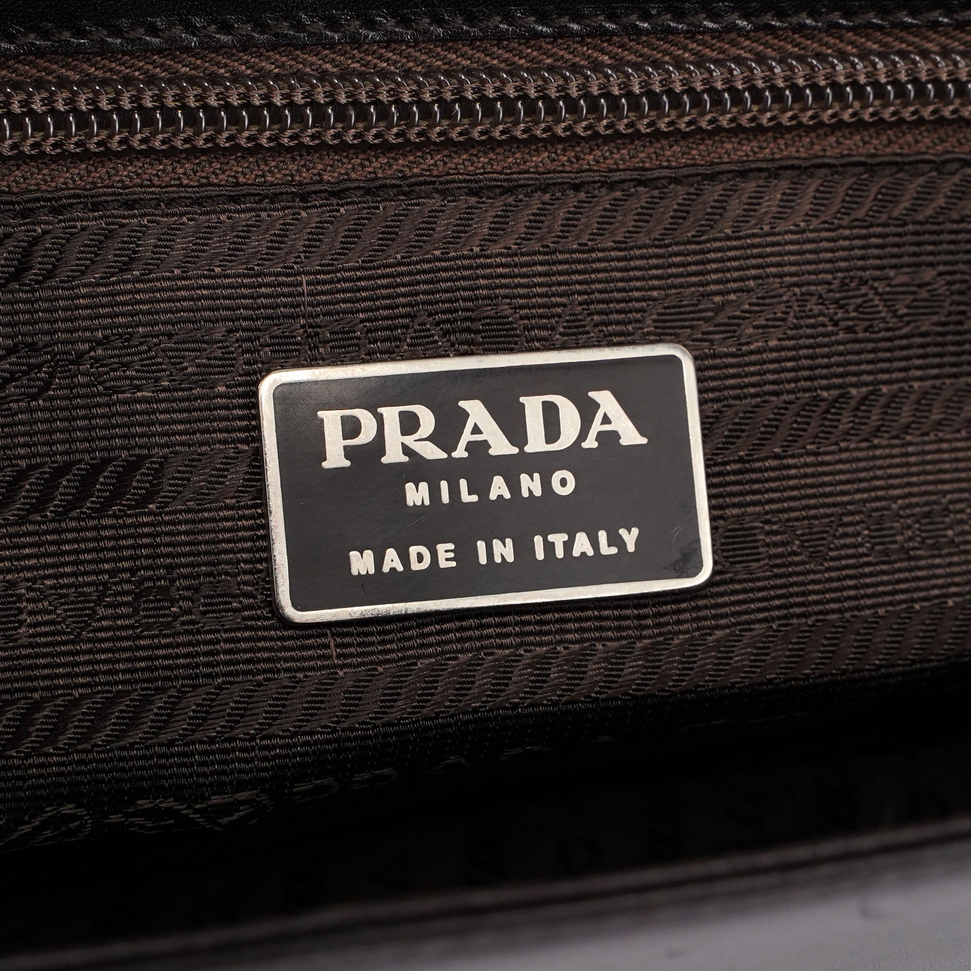 Prada B7521 Brown Vitello Sport Top Handle Bag