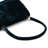 Prada B7595 Deep Blue Velluto Righe Shoulder Bag