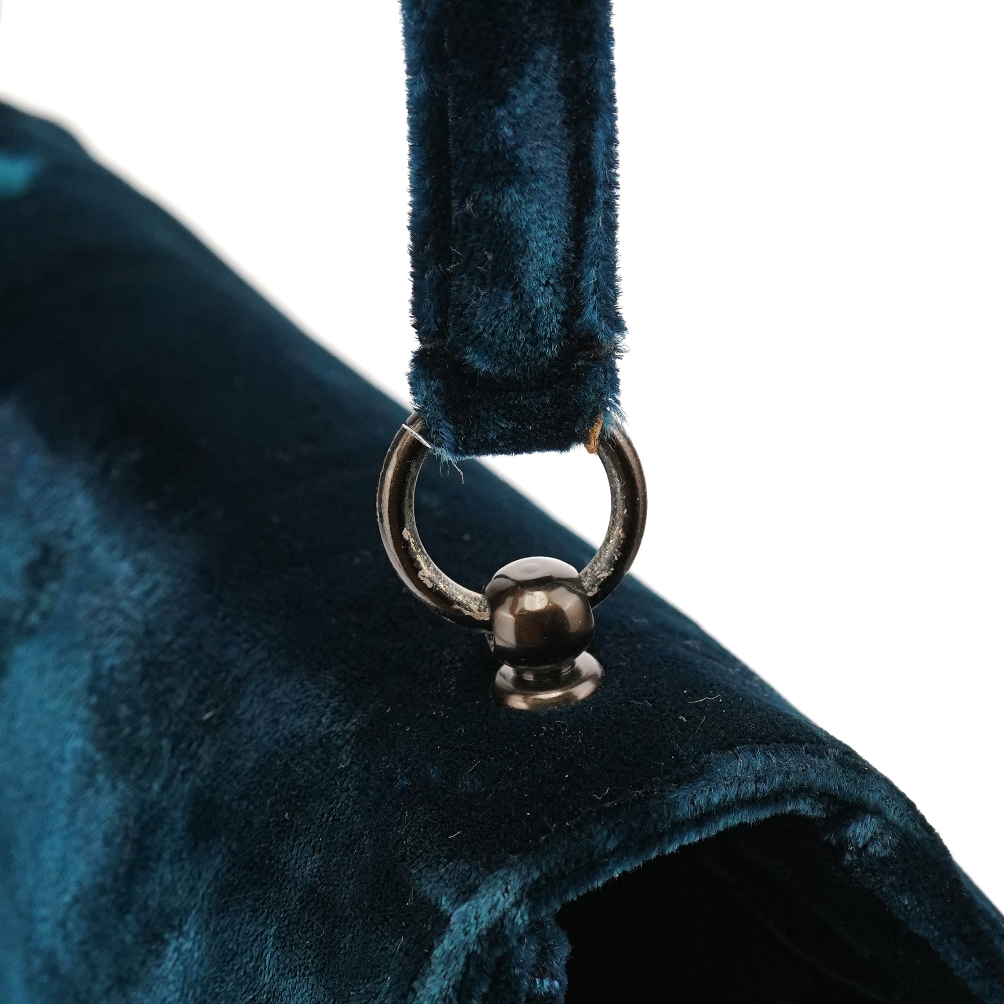 Prada B7595 Deep Blue Velluto Righe Shoulder Bag