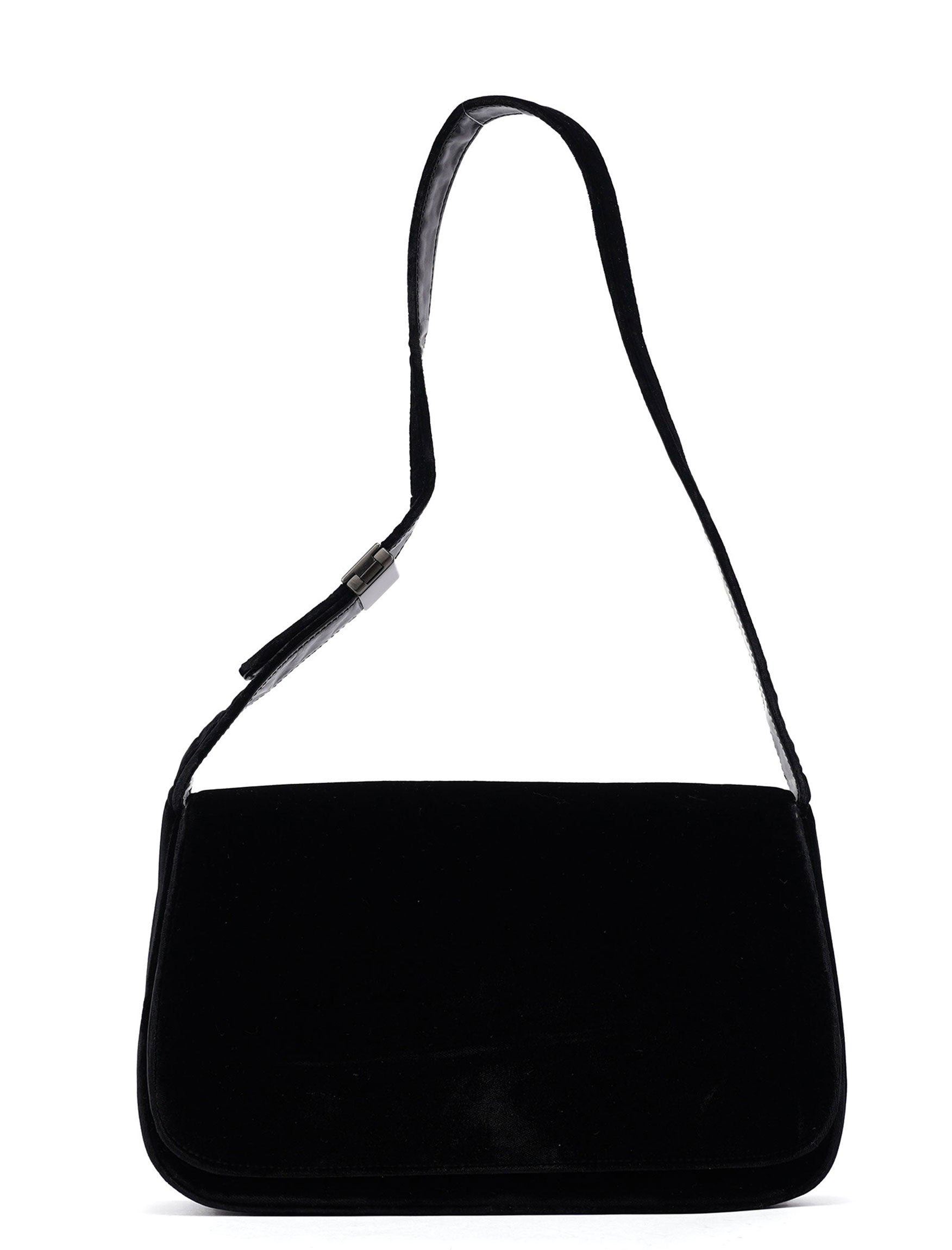 Prada B7618 Black Velluto Lux Shoulder Bag