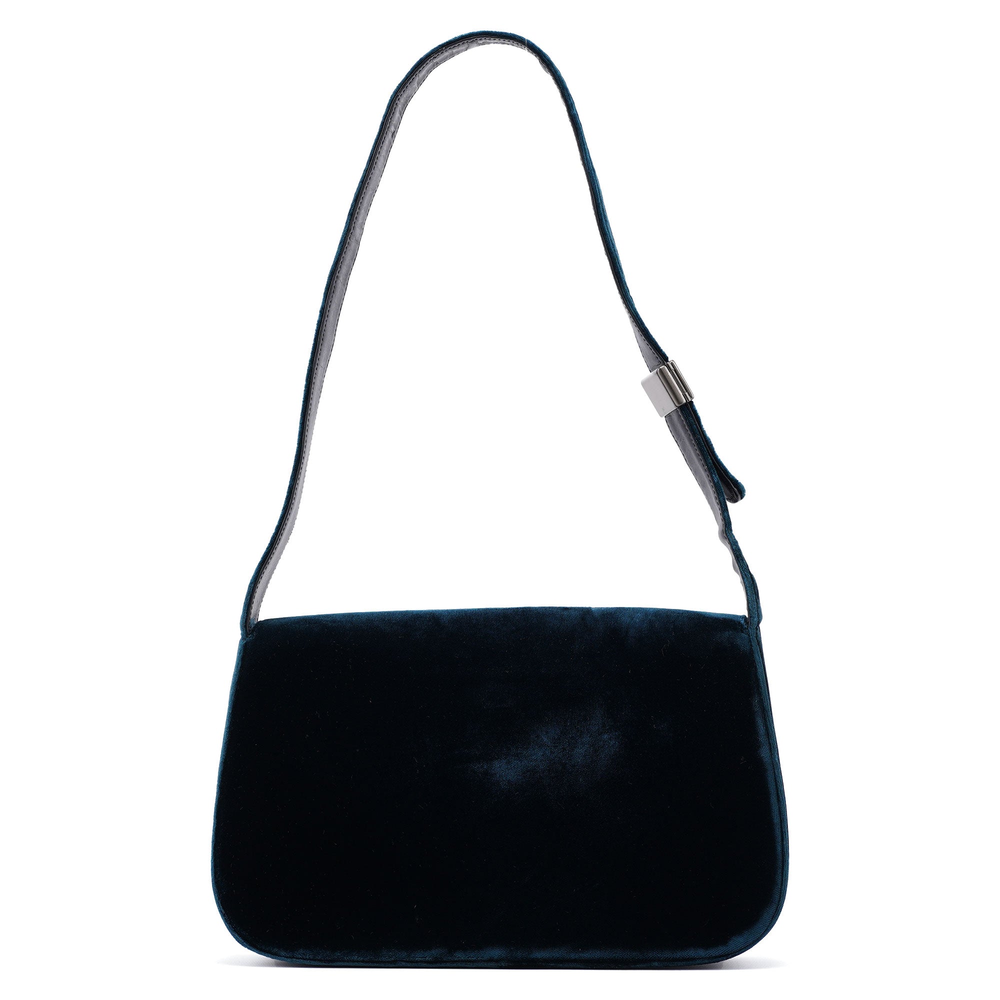 Prada B7618 Dark Blue Velluto Lux Shoulder Bag