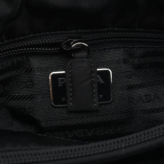 Prada B8353 Dark Green Tessuto Impuntu Chain Strap Tote Bag