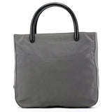 Prada B8368 Grey Nylon Plastic Handle Tote Bag