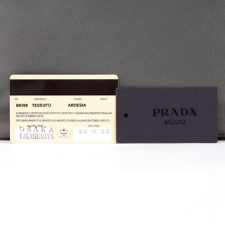 Prada B8368 Grey Nylon Plastic Handle Tote Bag