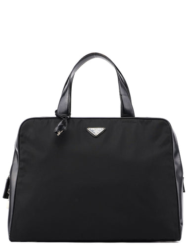 Prada B8376 Black Tessuto Spazzolato Tote