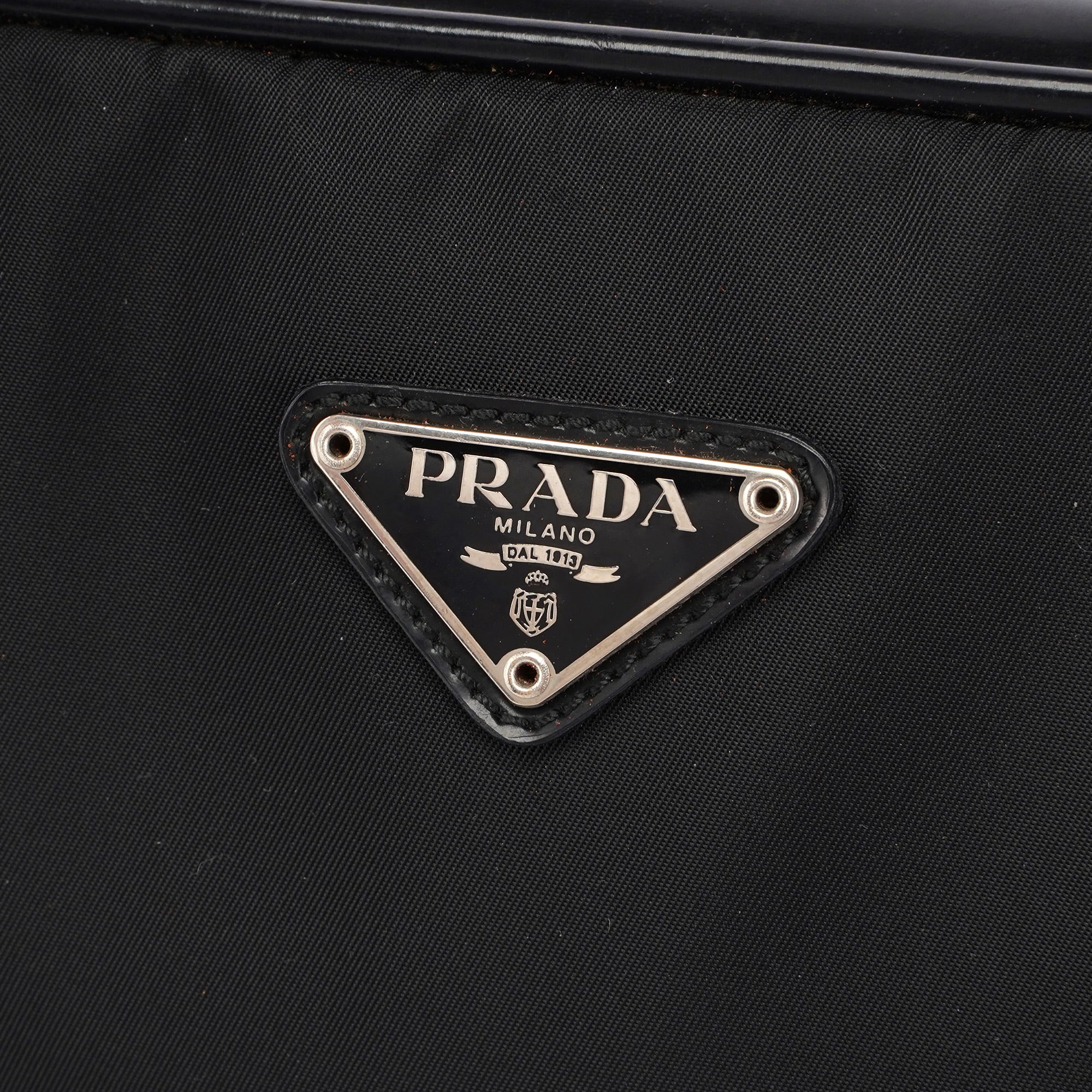 Prada B8376 Black Tessuto Spazzolato Tote