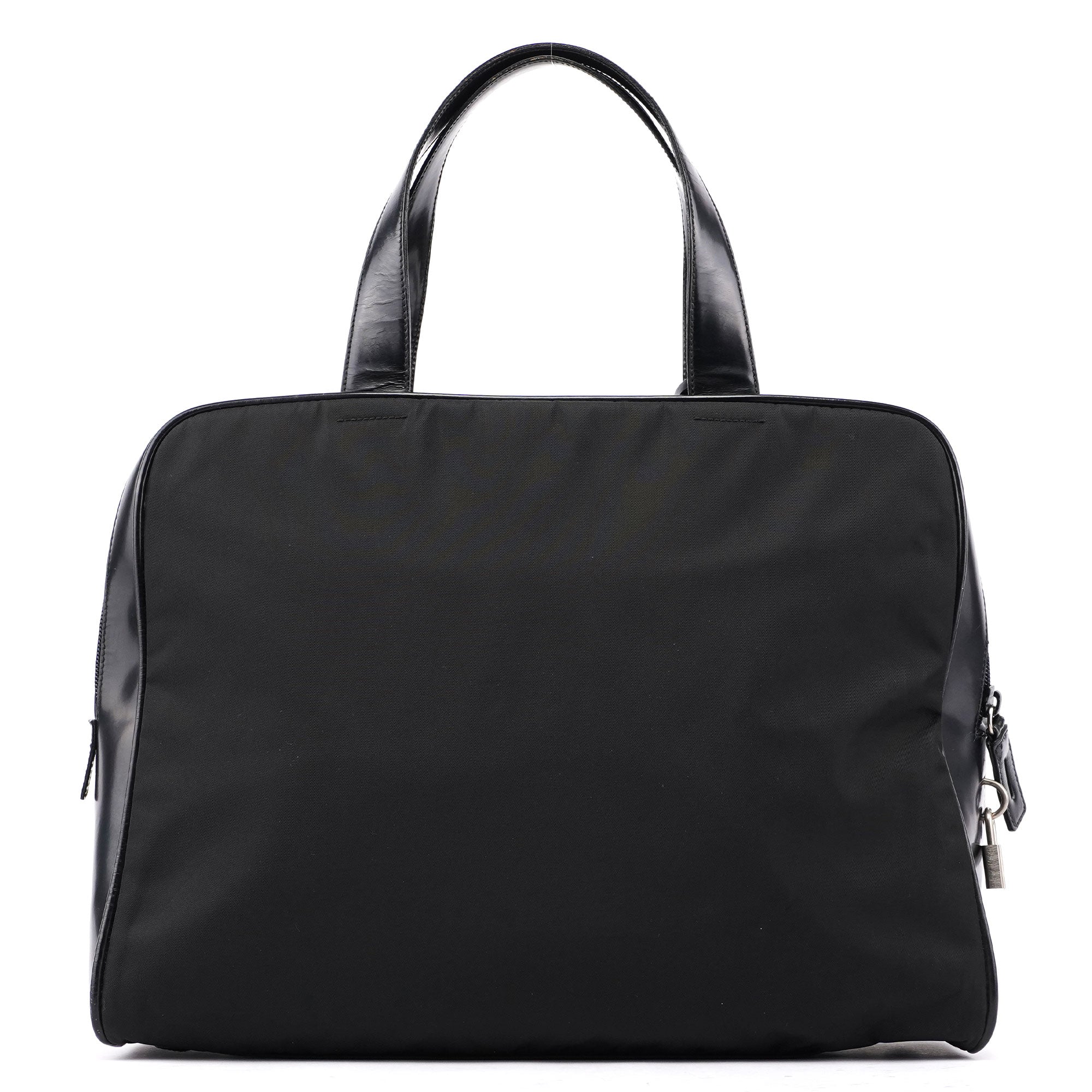 Prada B8376 Black Tessuto Spazzolato Tote