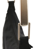 Prada B8448 Black Tessuto Metallo Hobo Shoulder Bag