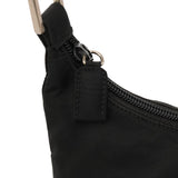 Prada B8448 Black Tessuto Metallo Hobo Shoulder Bag