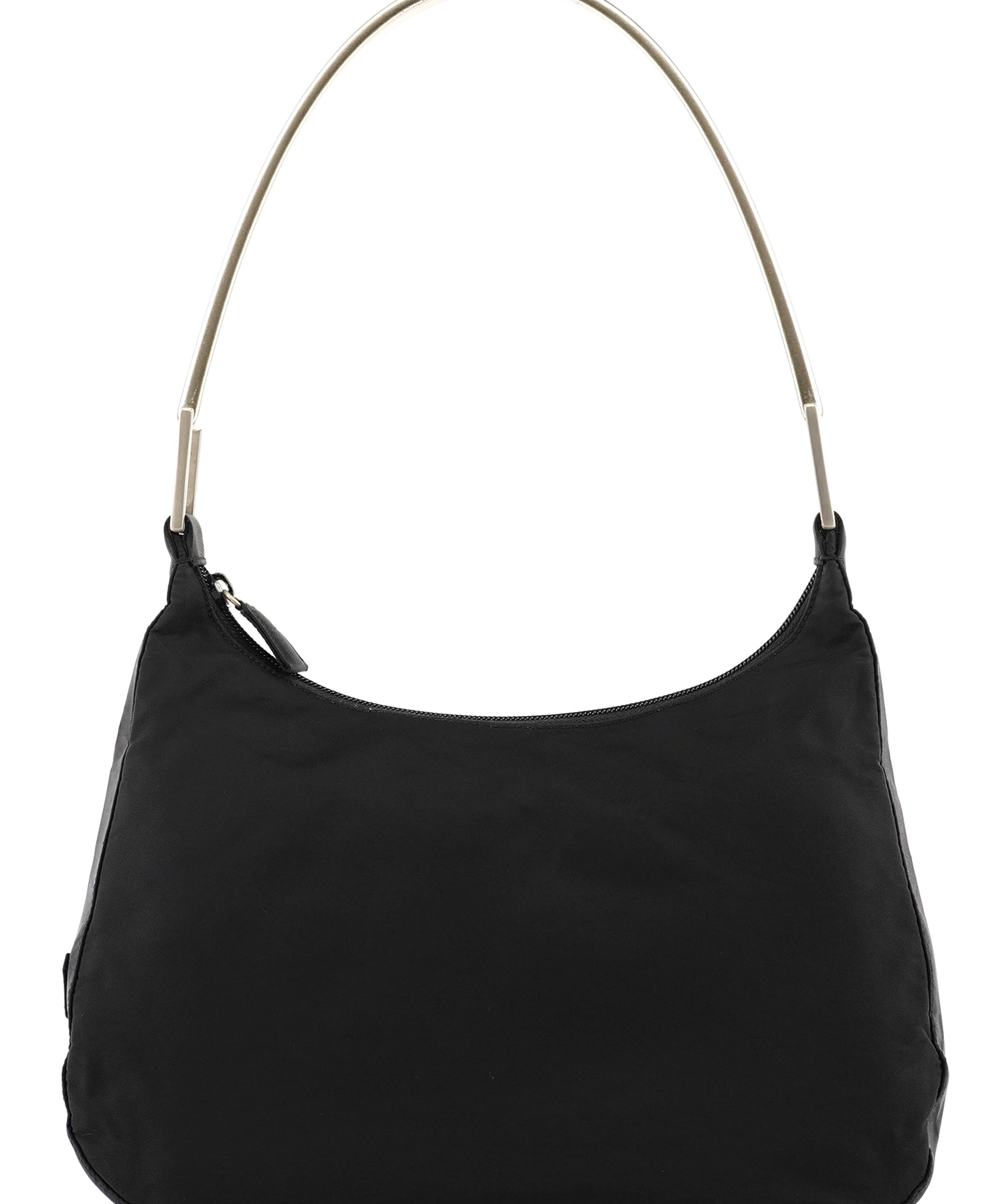 Prada B8448 Black Tessuto Metallo Hobo Shoulder Bag