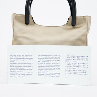 Prada B8572 Beige Raso Plex Satin Plastic Tote Bag