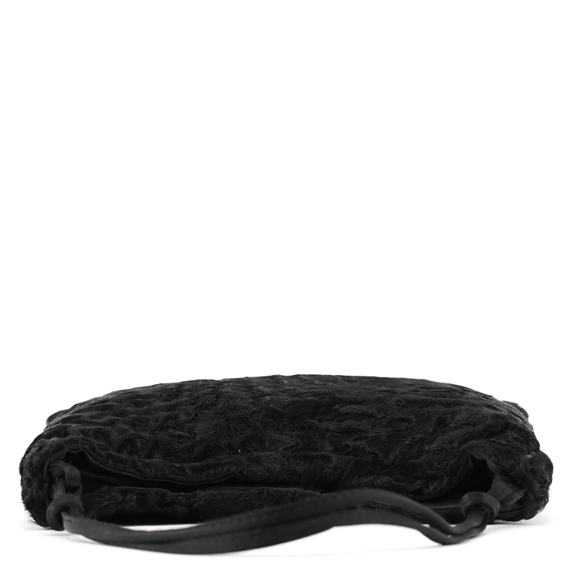 Prada B8661 Black Breitschwanz Fur Mini Bag