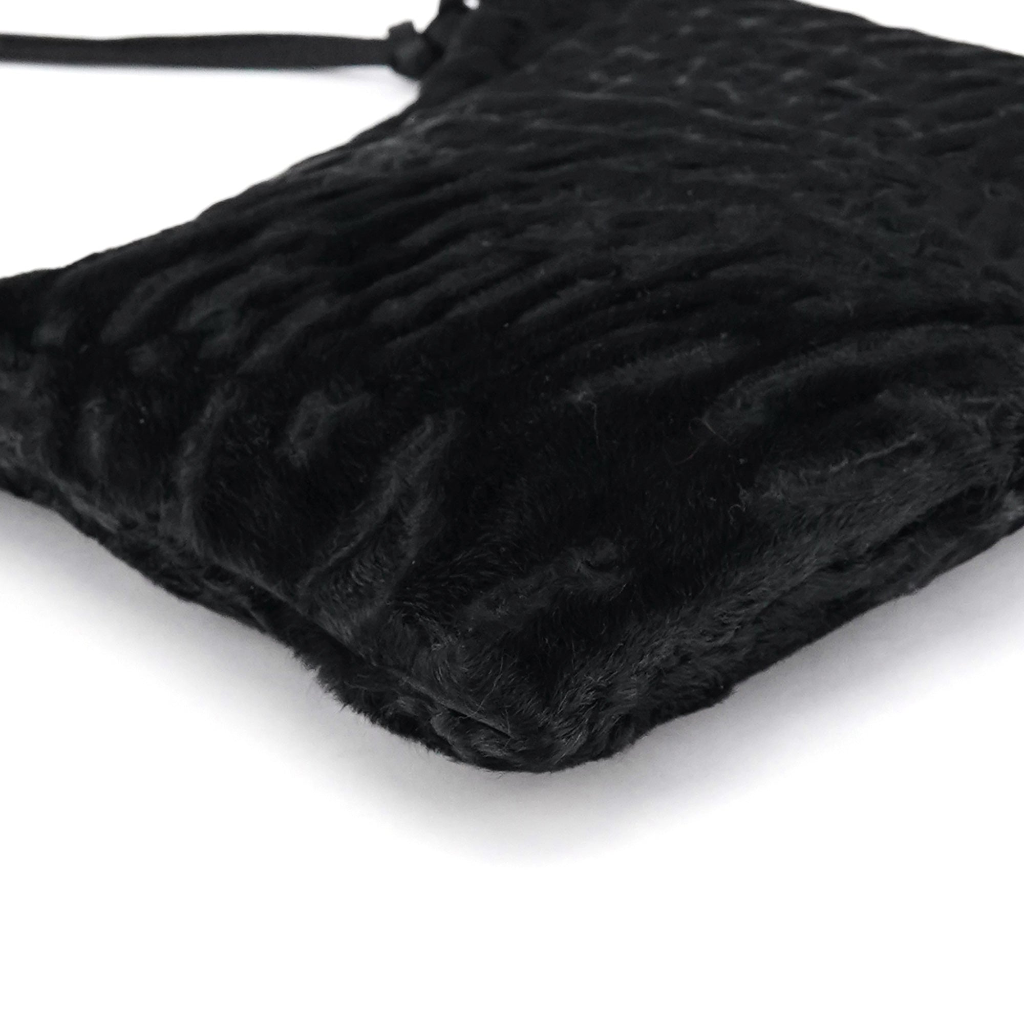 Prada B8661 Black Breitschwanz Fur Mini Bag