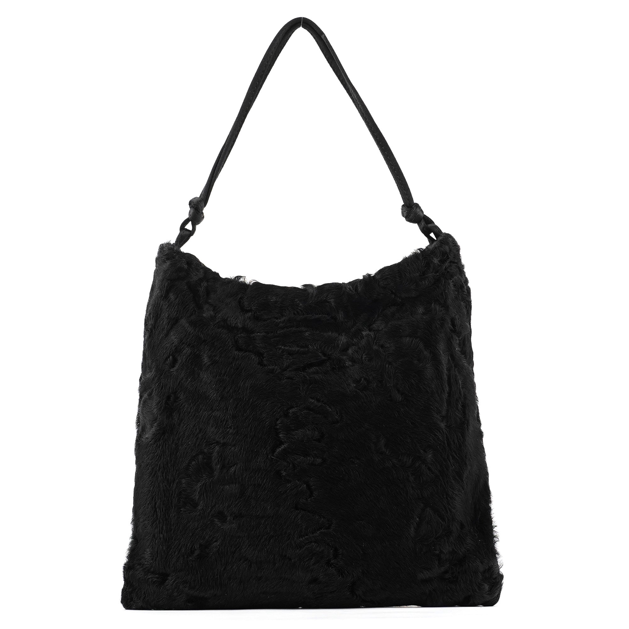 Prada B8661 Black Breitschwanz Fur Mini Bag