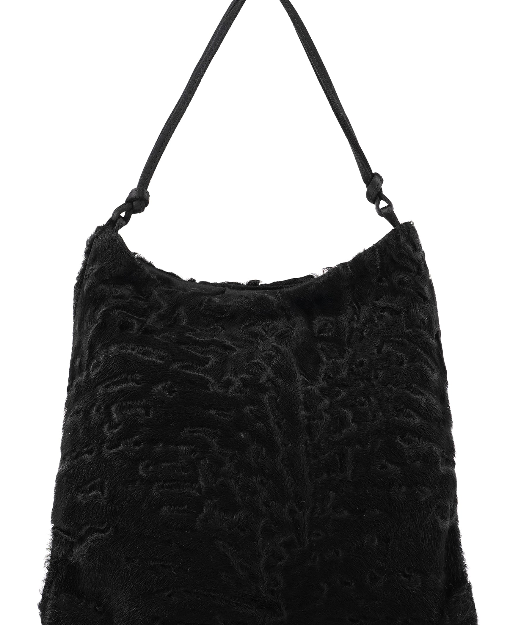 Prada B8661 Black Breitschwanz Fur Mini Bag