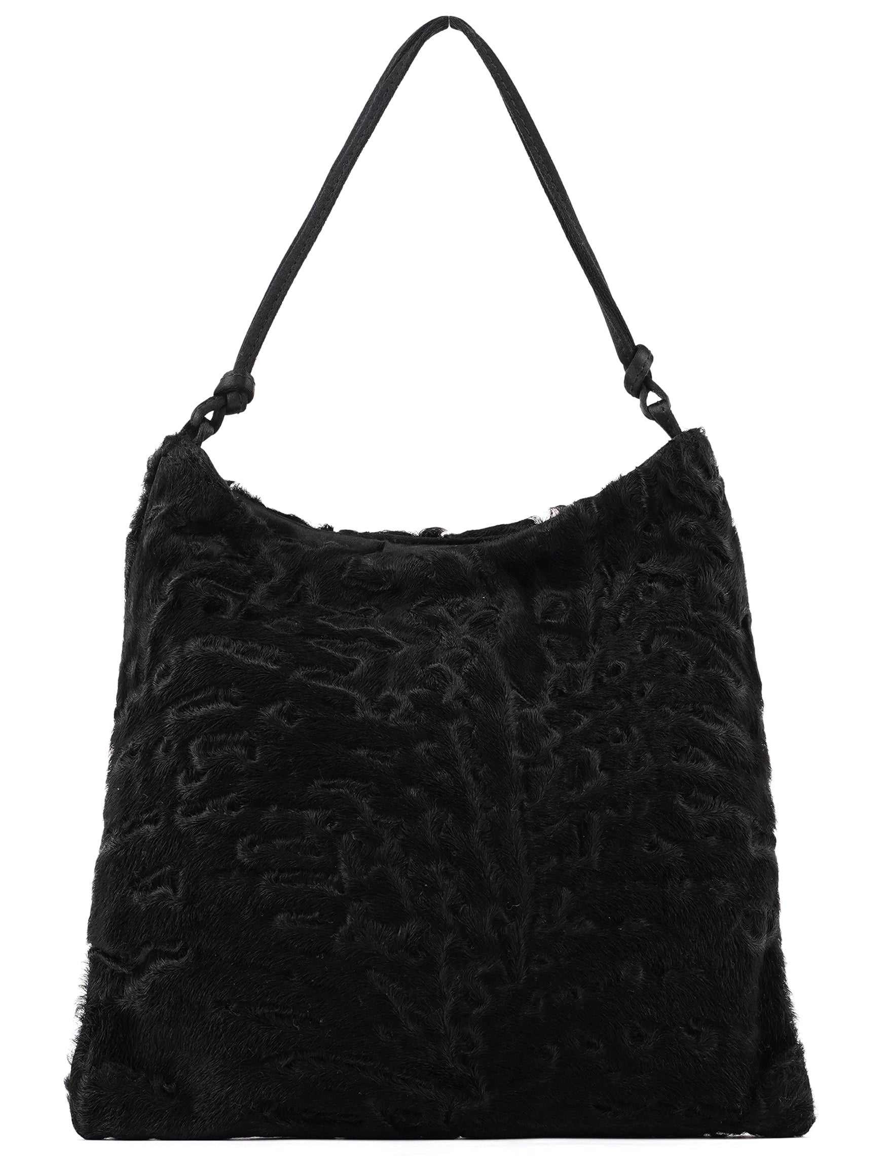 Prada B8661 Black Breitschwanz Fur Mini Bag