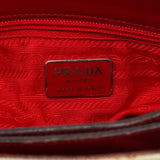 Prada B8889 Beige Red Canapa Tea Shoulder Bag