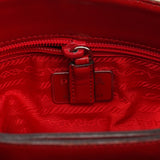Prada B8889 Beige Red Canapa Tea Shoulder Bag