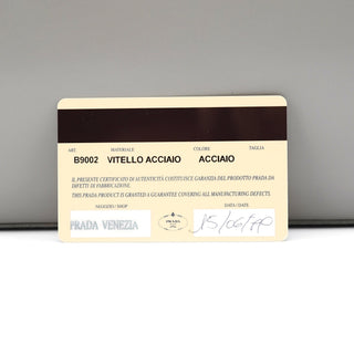 Prada B9002 Grey Calfskin Leather Shoulder Bag