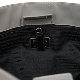 Prada B9002 Grey Calfskin Leather Shoulder Bag