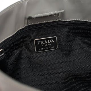 Prada B9002 Grey Calfskin Leather Shoulder Bag