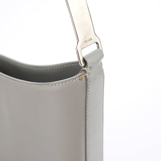 Prada B9002 Grey Calfskin Leather Shoulder Bag
