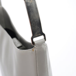 Prada B9002 Grey Calfskin Leather Shoulder Bag
