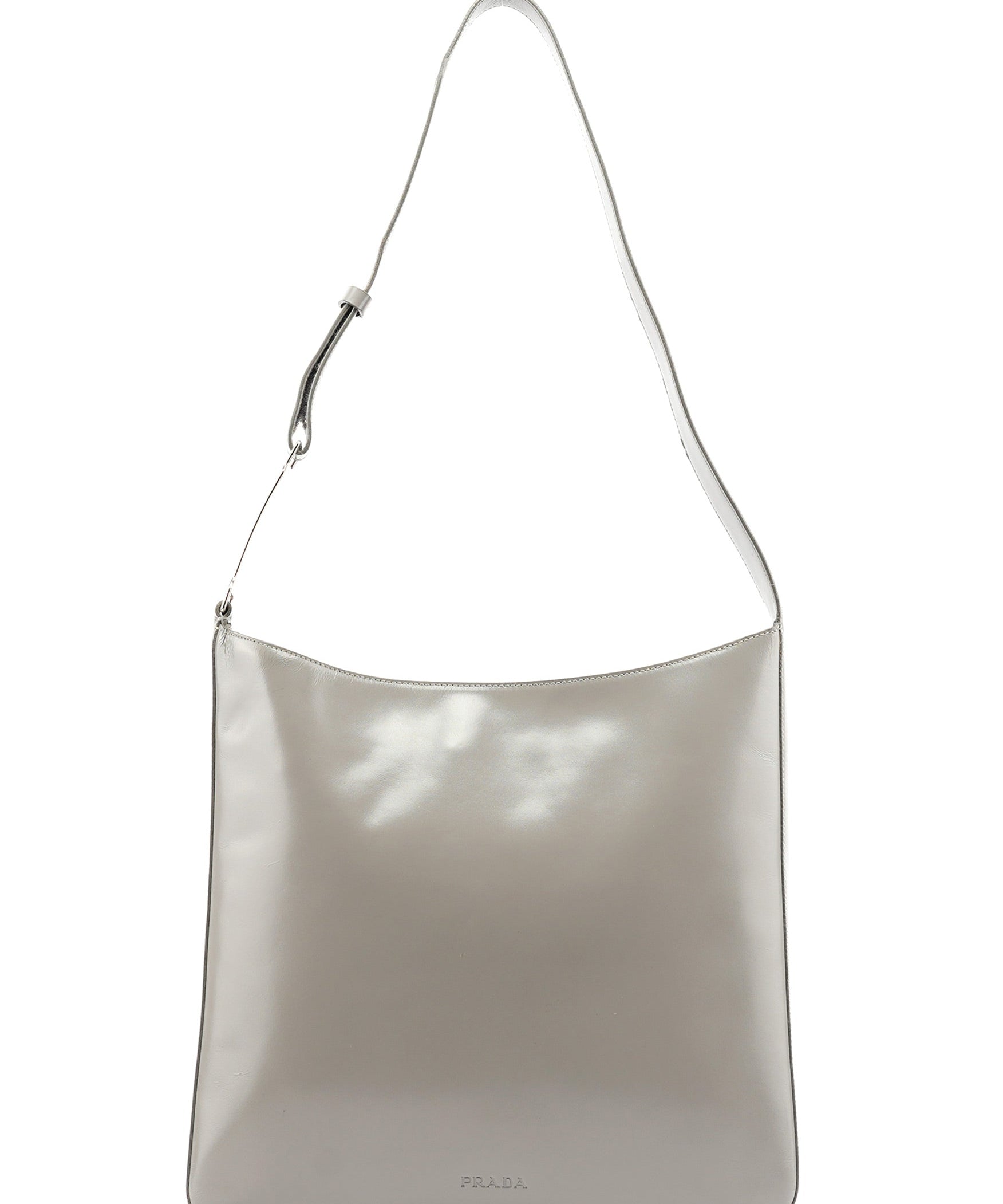 Prada B9002 Grey Calfskin Leather Shoulder Bag