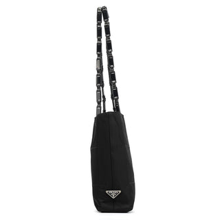 Prada B9225 Black Tessuto Impuntu Nylon Tote Bag