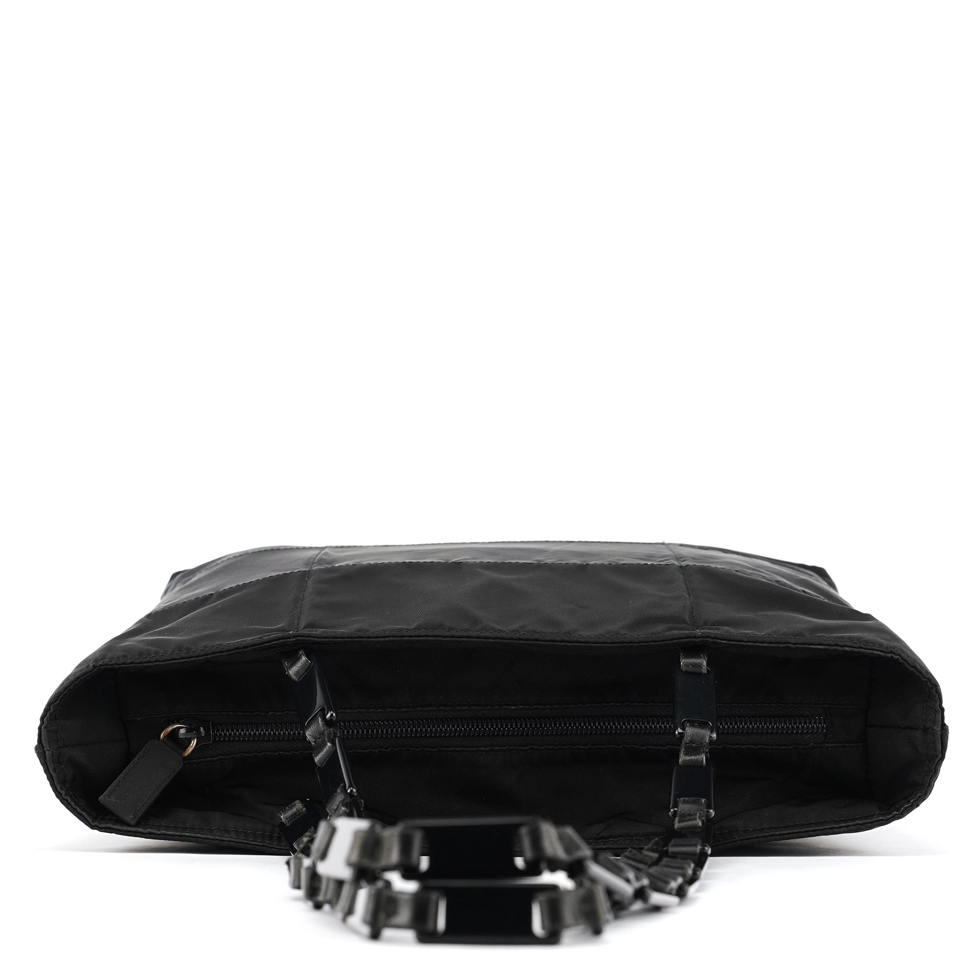 Prada B9225 Tessuto Impuntu Tote Bag aus schwarzem Nylon