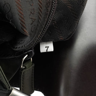 Prada B9231 Dark Green Tessuto Spazzolato Shoulder Bag