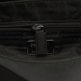 Prada B9231 Dark Green Tessuto Spazzolato Shoulder Bag
