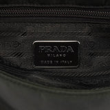 Prada B9231 Dark Green Tessuto Spazzolato Shoulder Bag