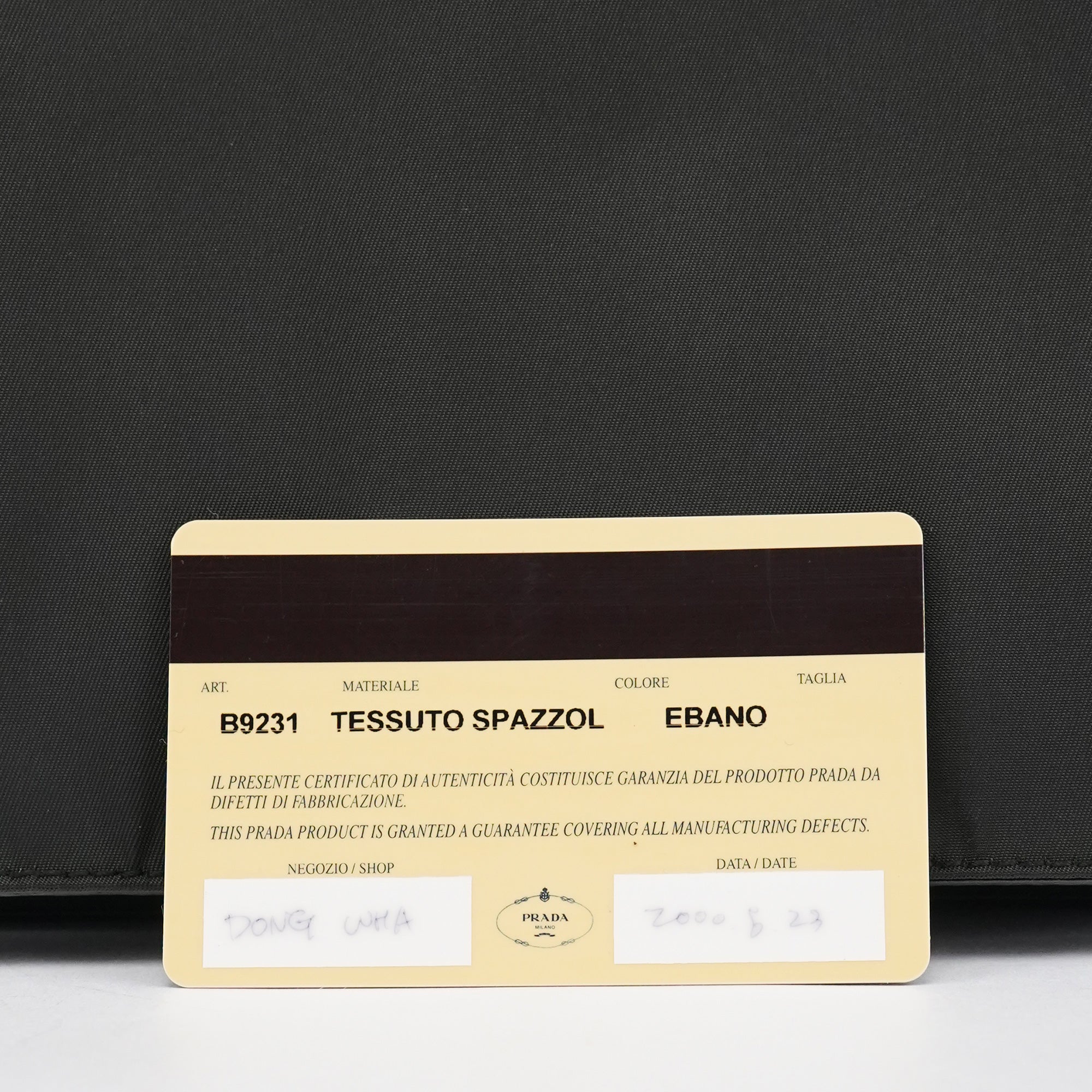 Prada B9231 Dark Green Tessuto Spazzolato Shoulder Bag