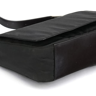Prada B9231 Dark Green Tessuto Spazzolato Shoulder Bag