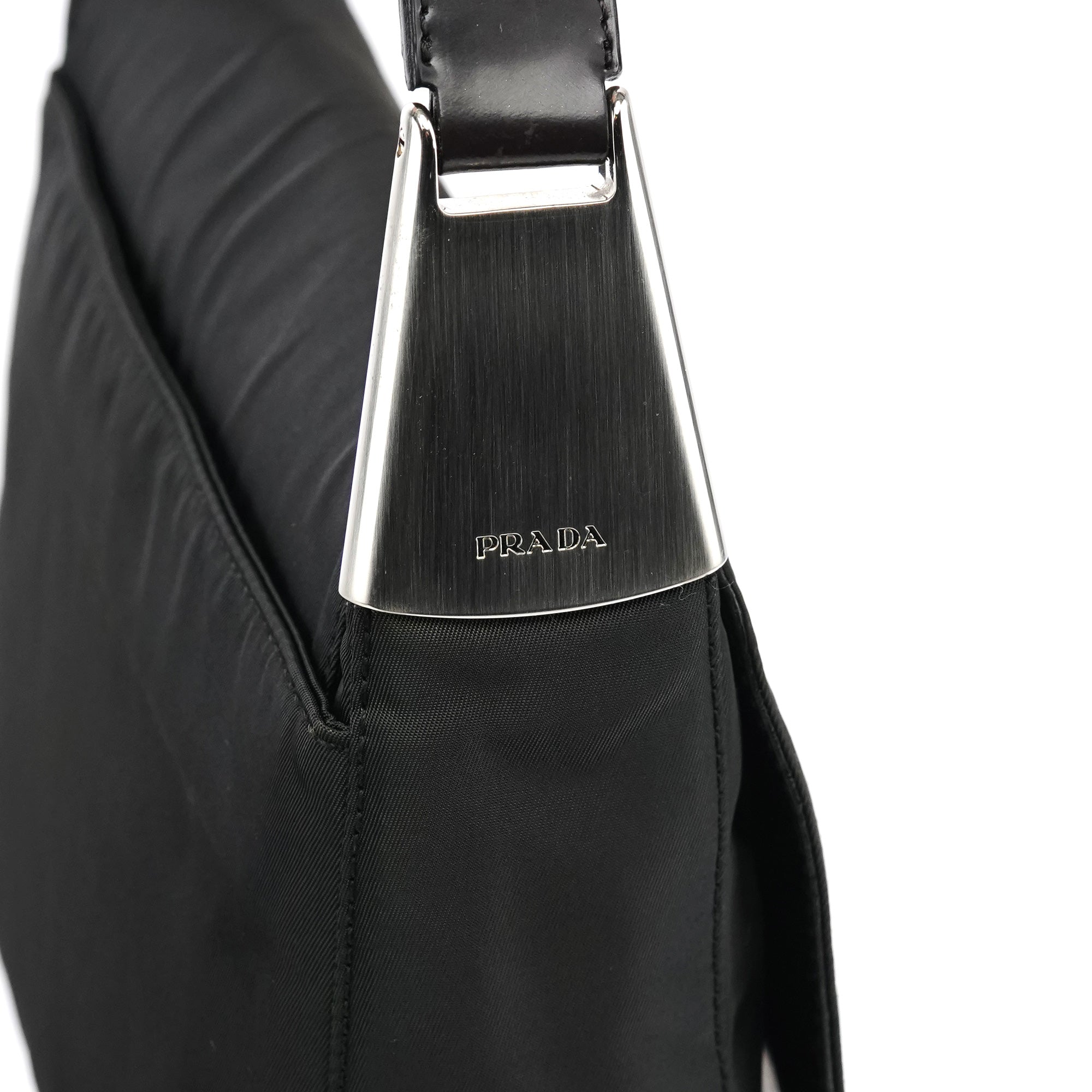 Prada B9231 Dark Green Tessuto Spazzolato Shoulder Bag
