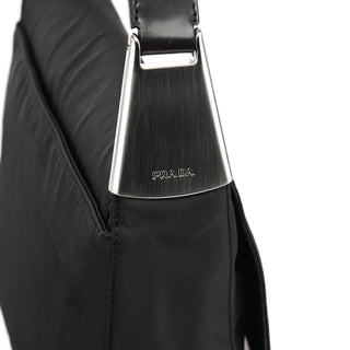 Prada B9231 Dark Green Tessuto Spazzolato Shoulder Bag