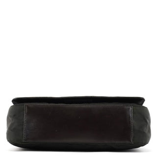 Prada B9231 Dark Green Tessuto Spazzolato Shoulder Bag