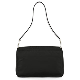 Prada B9231 Dark Green Tessuto Spazzolato Shoulder Bag