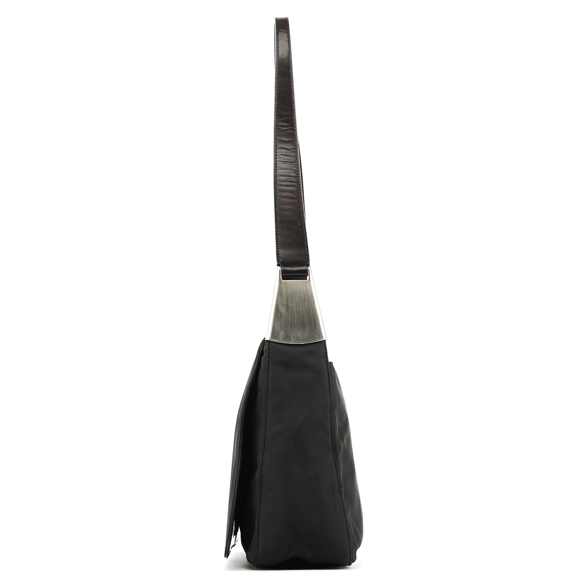 Prada B9231 Dark Green Tessuto Spazzolato Shoulder Bag