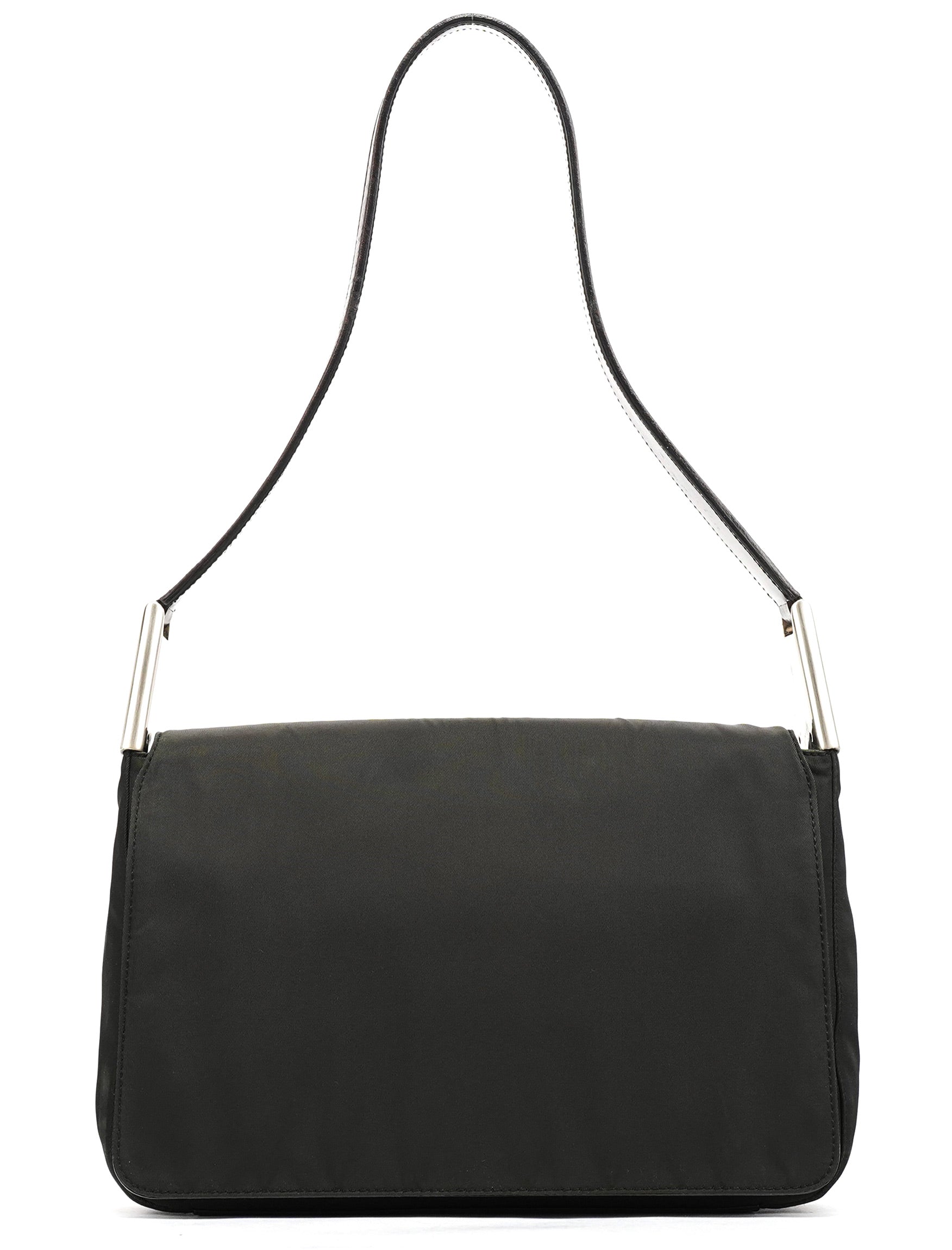Prada B9231 Dark Green Tessuto Spazzolato Shoulder Bag