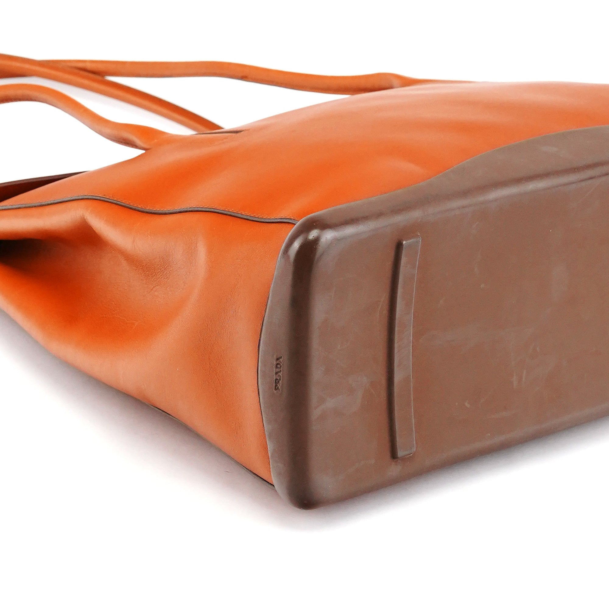 Prada B9262 Cognac Calf Leather Tote Bag