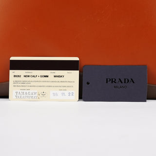 Prada B9262 Cognac Calf Leather Tote Bag