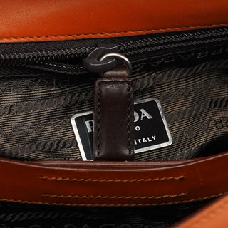 Prada B9262 Cognac Calf Leather Tote Bag