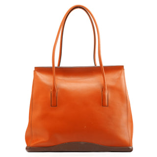 Prada B9262 Cognac Calf Leather Tote Bag