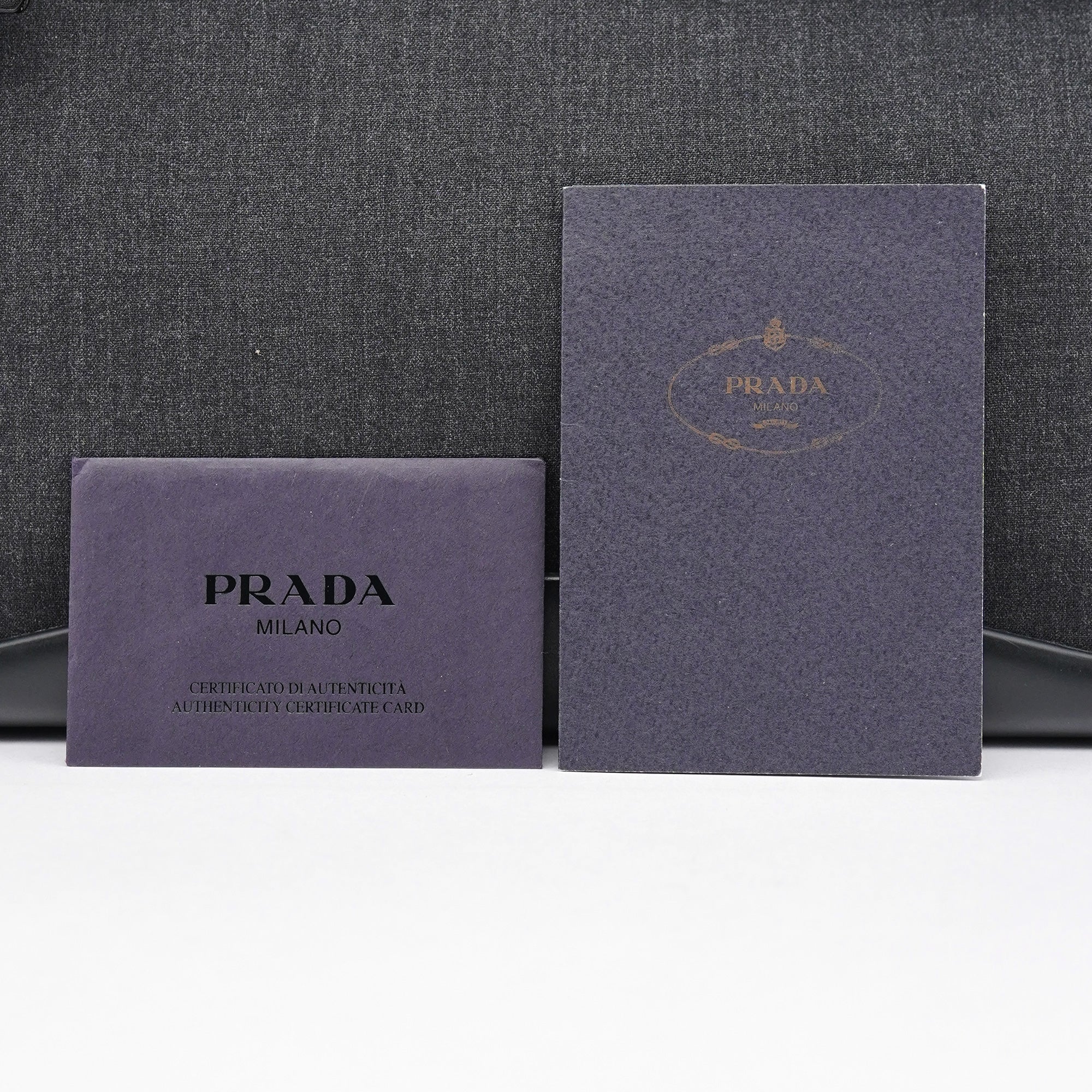 Prada B9282 Black Calfskin Nylon Top Handle Keylock Bag