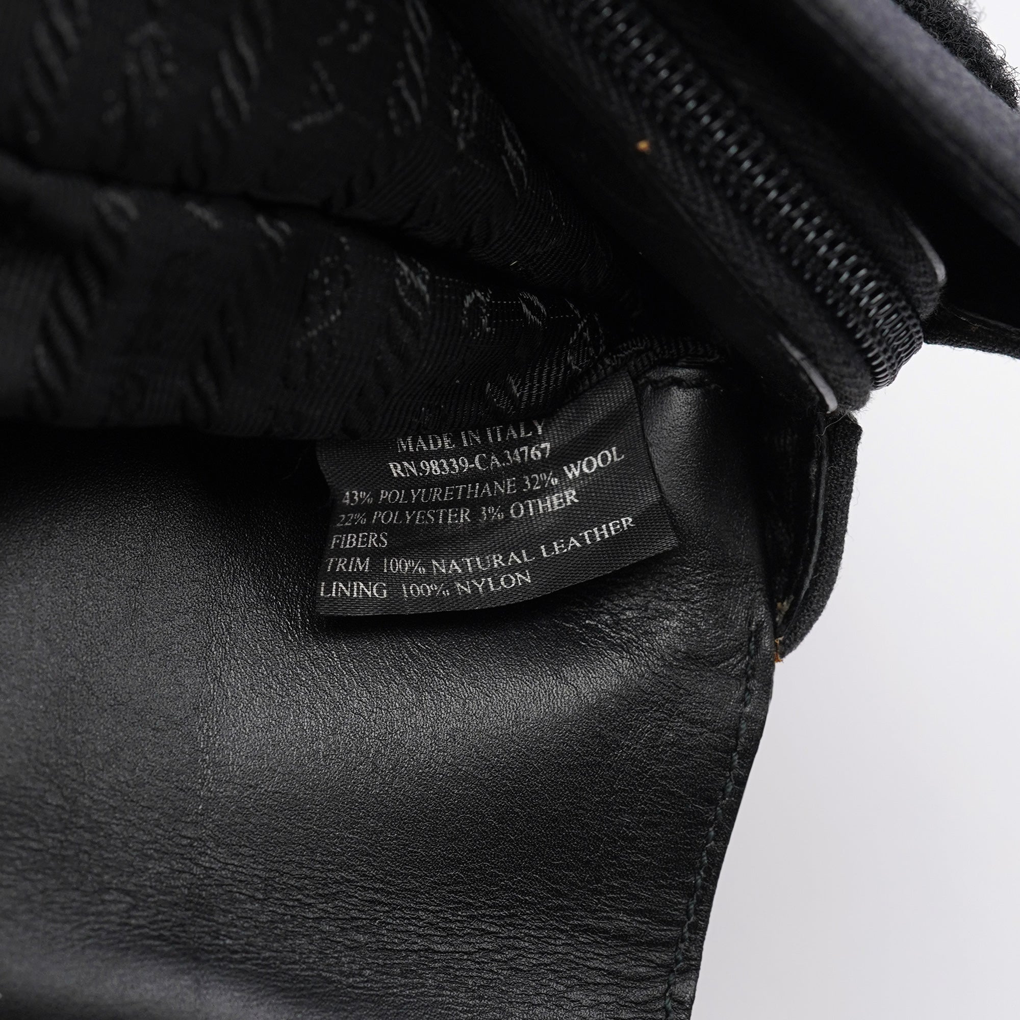 Prada B9282 Black Calfskin Nylon Top Handle Keylock Bag