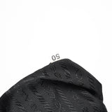 Prada B9282 Black Calfskin Nylon Top Handle Keylock Bag